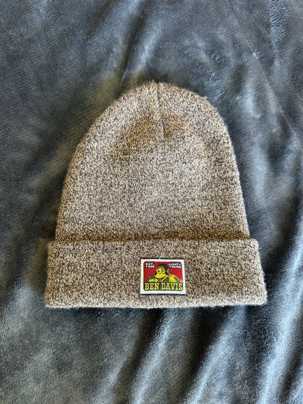 Ben Davis Heather Brown Cuffed Knit Beanie